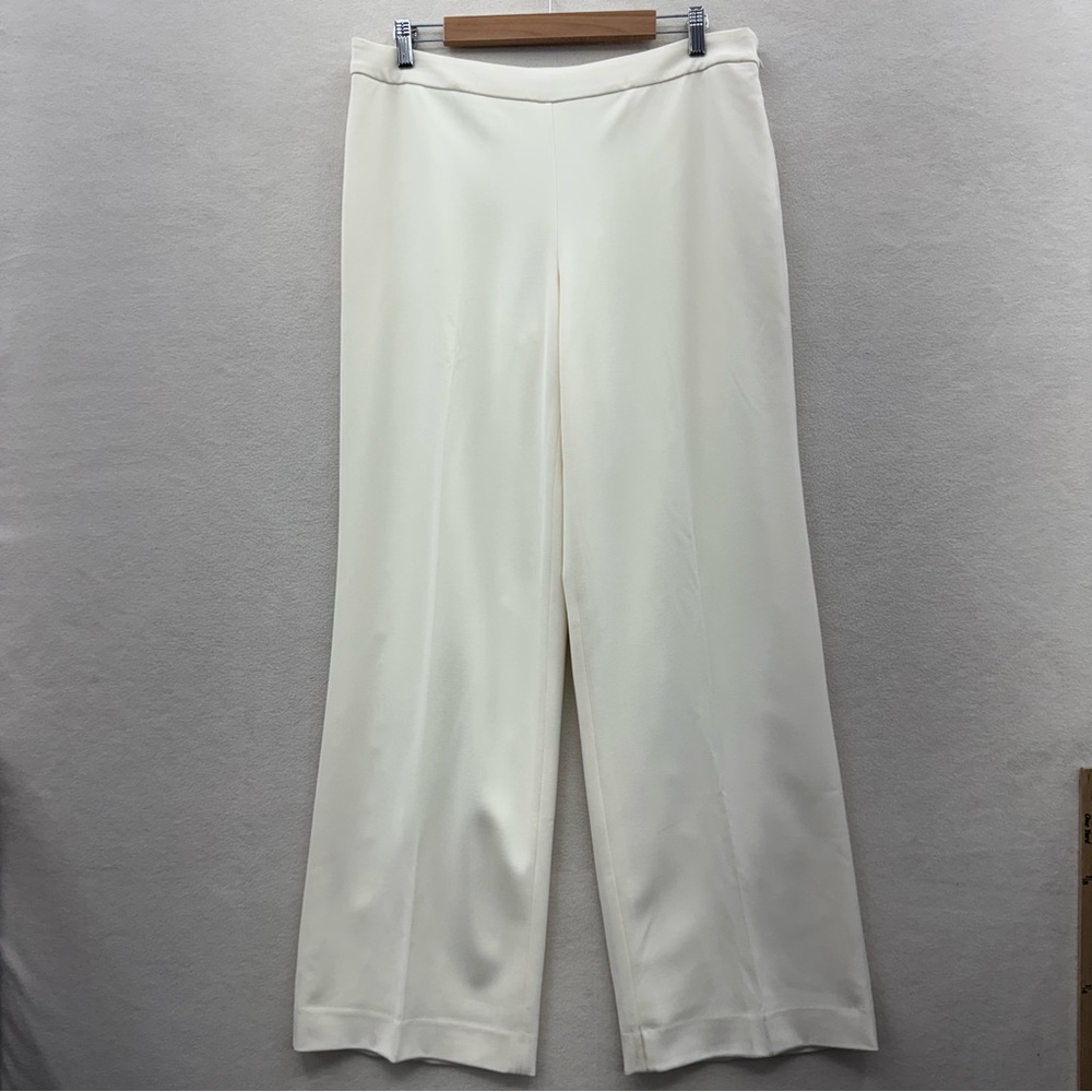 White House Black Market Women’s 14R Dress Pants Cream Lined Side Zip NWT